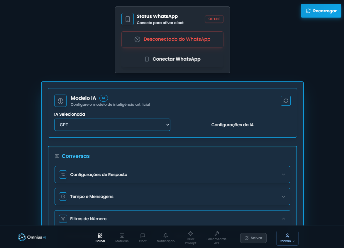 Prévia do Omnius AI